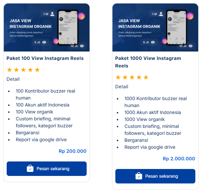 harga jasa view instagram